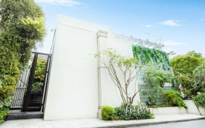 3つの異なるフロアからなるアパレル展示会場外観