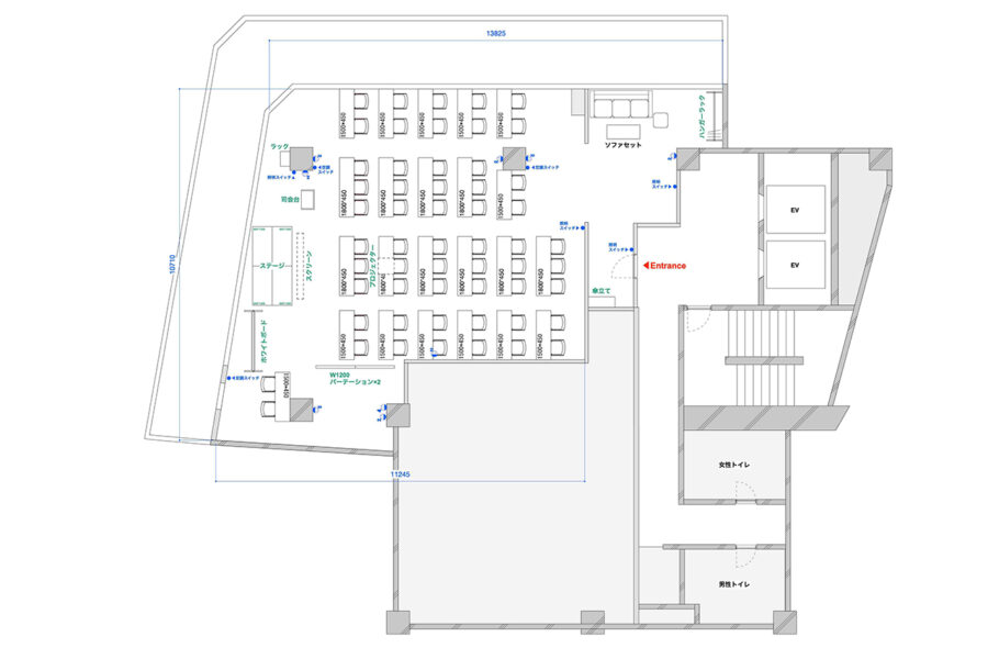 会場の図面