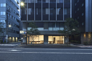 新富にあるポップアップストア、外観正面全体